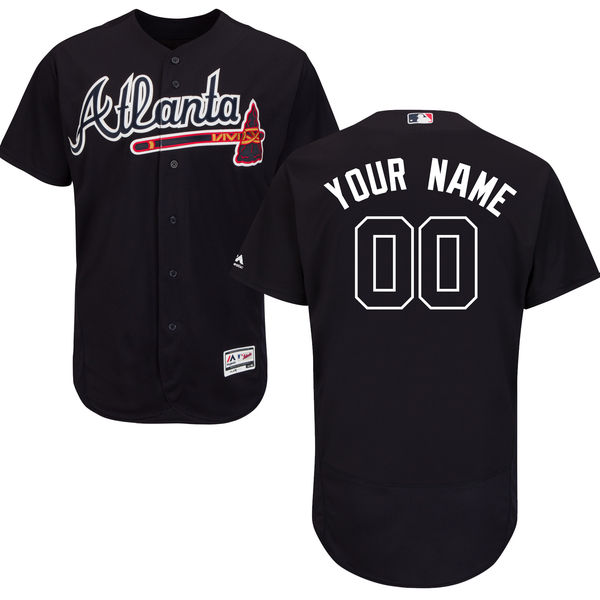 Custom Atlanta Braves Blue Flexbase Authentic Collection Jersey