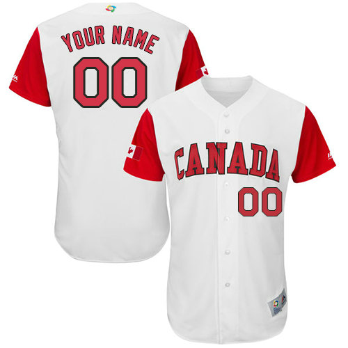 Custom Canada Baseball White 2017 World Baseball Classic Authentic Team Jersey Custom Canada Baseball White 2017 World Baseball Classic Authentic Team Jersey