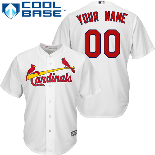 Youth Custom St. Louis Cardinals Authentic White Home Cool Base Jersey Youth Custom St. Louis Cardinals Authentic White Home Cool Base Jersey