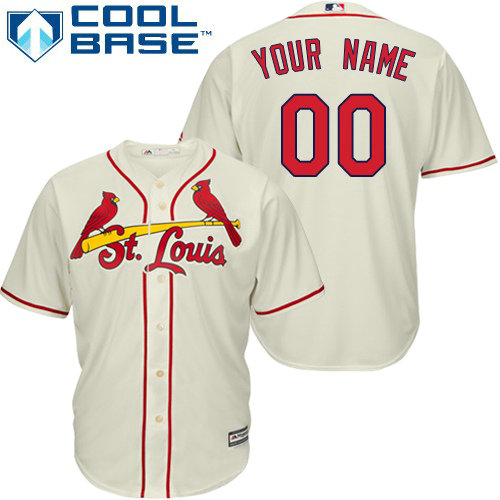 Youth Custom St. Louis Cardinals Authentic Cream Alternate Cool Base Jersey Youth Custom St. Louis Cardinals Authentic Cream Alternate Cool Base Jersey