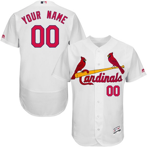 Custom St. Louis Cardinals White Flexbase Authentic Collection Jersey Custom St. Louis Cardinals White Flexbase Authentic Collection Jersey
