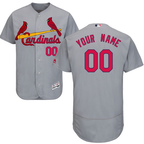 Custom St. Louis Cardinals Grey Flexbase Authentic Collection Jersey Custom St. Louis Cardinals Grey Flexbase Authentic Collection Jersey