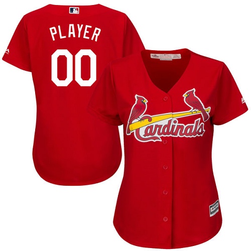 Women's Custom St. Louis Cardinals Authentic Red Alternate Cool Base Jersey