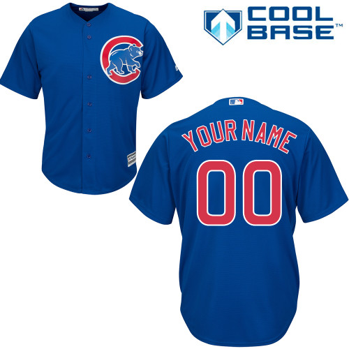 Custom Chicago Cubs Authentic Royal Blue Alternate Cool Base Jersey Custom Chicago Cubs Authentic Royal Blue Alternate Cool Base Jersey