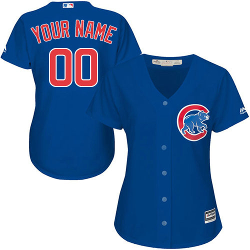 Women's Custom Chicago Cubs Replica Royal Blue Alternate Cool Base Jersey Women's Custom Chicago Cubs Replica Royal Blue Alternate Cool Base Jersey