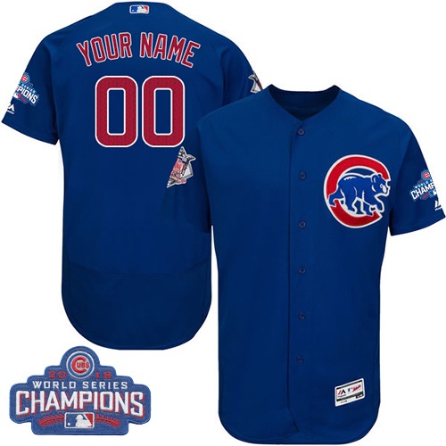 Custom Chicago Cubs Royal Blue 2016 World Series Champions Flexbase Authentic Collection Jersey Custom Chicago Cubs Royal Blue 2016 World Series Champions Flexbase Authentic Collection Jersey