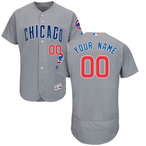 Custom Chicago Cubs Grey Flexbase Authentic Collection Jersey Custom Chicago Cubs Grey Flexbase Authentic Collection Jersey