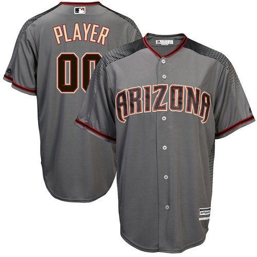 Custom Arizona Diamondbacks Authentic Grey Road Cool Base Jersey