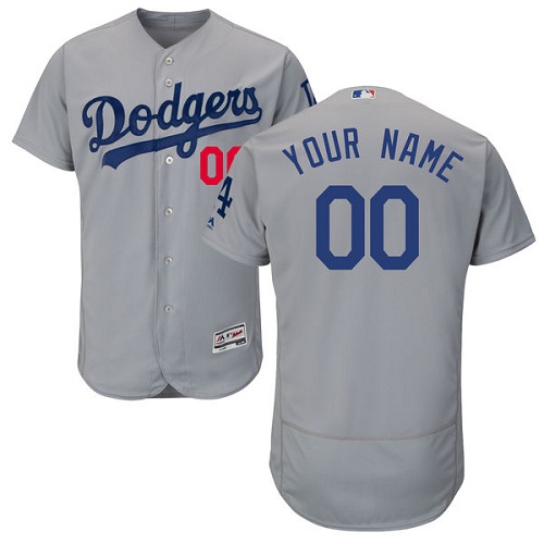 Custom Los Angeles Dodgers Gray Alternate Road Flexbase Authentic Collection Jersey Custom Los Angeles Dodgers Gray Alternate Road Flexbase Authentic Collection Jersey