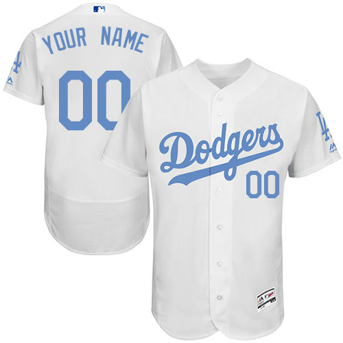 Custom Los Angeles Dodgers Authentic White 2016 Father's Day Fashion Flex Base Jersey Custom Los Angeles Dodgers Authentic White 2016 Father's Day Fashion Flex Base Jersey