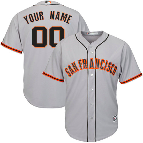 Custom San Francisco Giants Authentic Grey Road Cool Base Jersey Custom San Francisco Giants Authentic Grey Road Cool Base Jersey