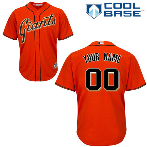 Custom San Francisco Giants Replica Orange Alternate Cool Base Jersey