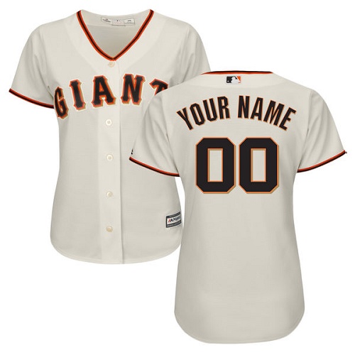 Women's Custom San Francisco Giants Authentic Cream Home Cool Base Jersey Women's Custom San Francisco Giants Authentic Cream Home Cool Base Jersey