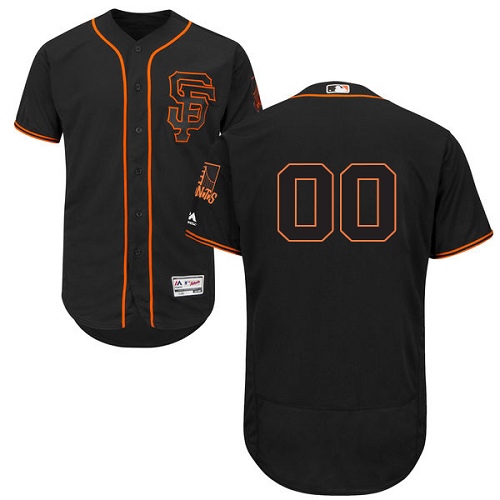Custom San Francisco Giants Black Flexbase Authentic Collection Jersey