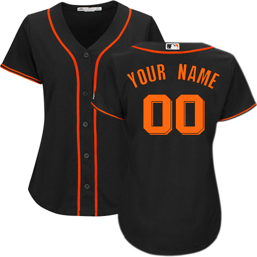 Women's Custom San Francisco Giants Authentic Black Alternate Cool Base Jersey Women's Custom San Francisco Giants Authentic Black Alternate Cool Base Jersey