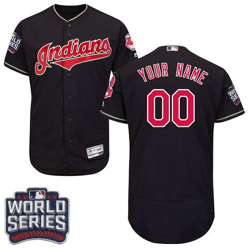 Custom Cleveland Indians Navy Blue 2016 World Series Bound Flexbase Authentic Collection Jersey Custom Cleveland Indians Navy Blue 2016 World Series Bound Flexbase Authentic Collection Jersey