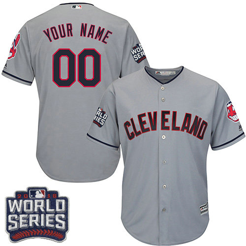Youth Custom Cleveland Indians Authentic Grey Road 2016 World Series Bound Cool Base Jersey Youth Custom Cleveland Indians Authentic Grey Road 2016 World Series Bound Cool Base Jersey