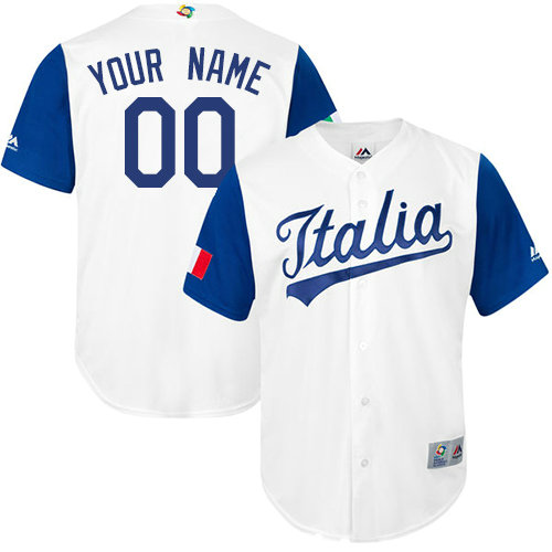 Custom Italy Baseball White 2017 World Baseball Classic Replica Team Jersey Custom Italy Baseball White 2017 World Baseball Classic Replica Team Jersey