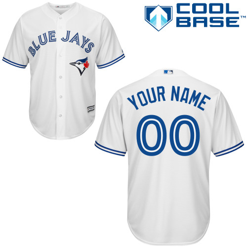 Custom Toronto Blue Jays Authentic White Home Jersey Custom Toronto Blue Jays Authentic White Home Jersey