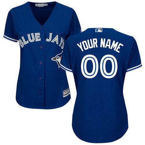 Women's Custom Toronto Blue Jays Replica Blue Alternate Jersey Women's Custom Toronto Blue Jays Replica Blue Alternate Jersey