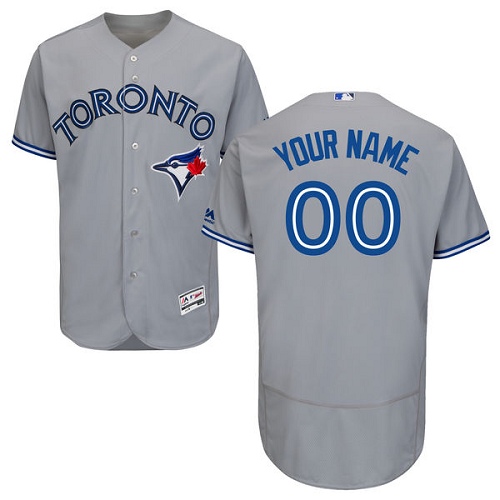 Custom Toronto Blue Jays Grey Flexbase Authentic Collection Jersey Custom Toronto Blue Jays Grey Flexbase Authentic Collection Jersey