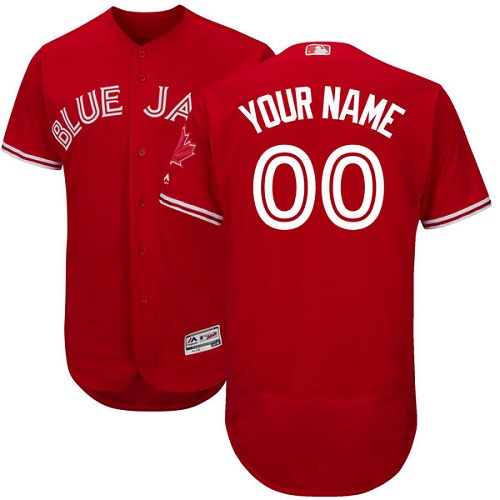 Custom Toronto Blue Jays Scarlet Flexbase Authentic Collection Alternate Jersey