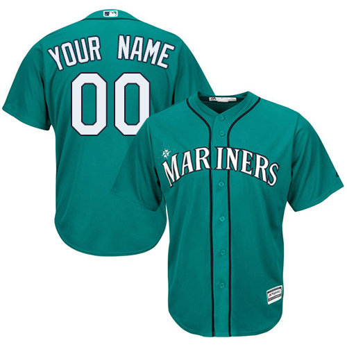 Custom Seattle Mariners Replica Teal Green Alternate Cool Base Jersey