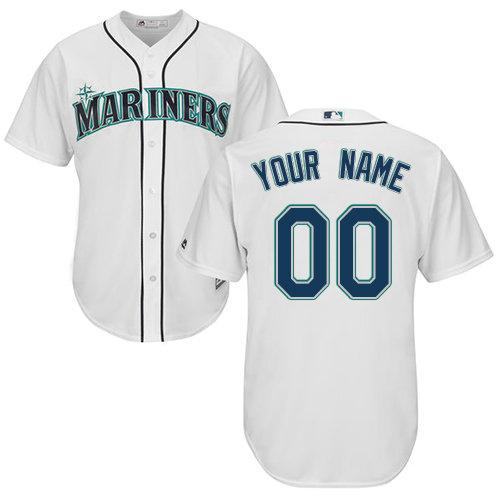 Youth Custom Seattle Mariners Replica White Home Cool Base Jersey Youth Custom Seattle Mariners Replica White Home Cool Base Jersey