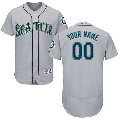 Custom Seattle Mariners Grey Flexbase Authentic Collection Jersey Custom Seattle Mariners Grey Flexbase Authentic Collection Jersey