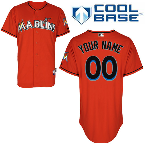 Custom Miami Marlins Replica Orange Alternate 1 Cool Base Jersey Custom Miami Marlins Replica Orange Alternate 1 Cool Base Jersey