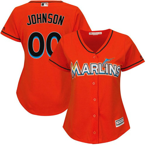 Women's Custom Miami Marlins Authentic Orange Alternate 1 Cool Base Jersey