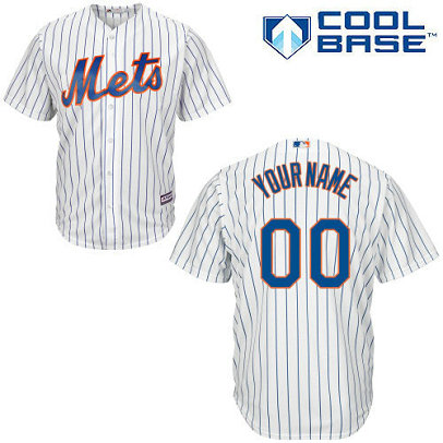 Custom New York Mets Authentic White Home Cool Base Jersey Custom New York Mets Authentic White Home Cool Base Jersey