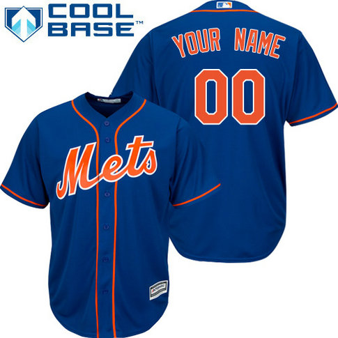 Custom New York Mets Authentic Royal Blue Alternate Home Cool Base Jersey Custom New York Mets Authentic Royal Blue Alternate Home Cool Base Jersey