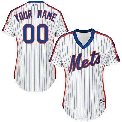 Women's Custom New York Mets Authentic White Alternate Cool Base Jersey