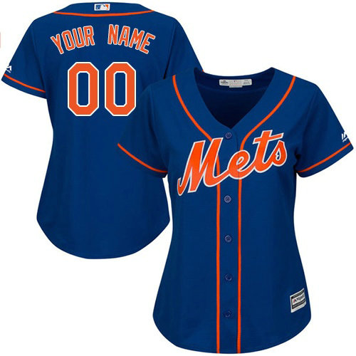Women's Custom New York Mets Authentic Royal Blue Alternate Home Cool Base Jersey Women's Custom New York Mets Authentic Royal Blue Alternate Home Cool Base Jersey