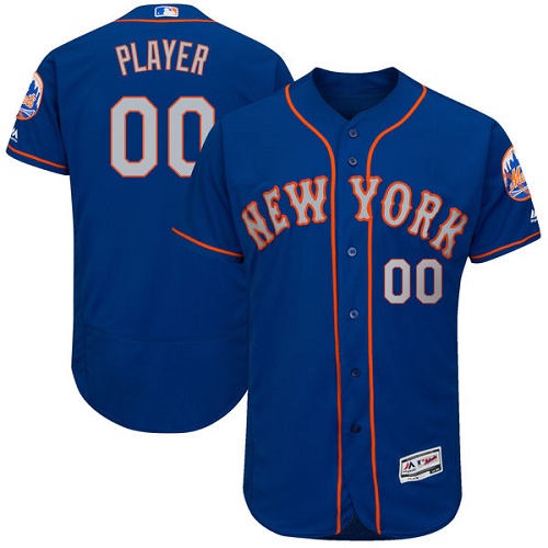 Custom New York Mets Royal/Gray Flexbase Authentic Collection Jersey Custom New York Mets Royal/Gray Flexbase Authentic Collection Jersey