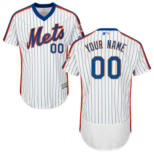 Custom New York Mets White/Royal Flexbase Authentic Collection Jersey Custom New York Mets White/Royal Flexbase Authentic Collection Jersey