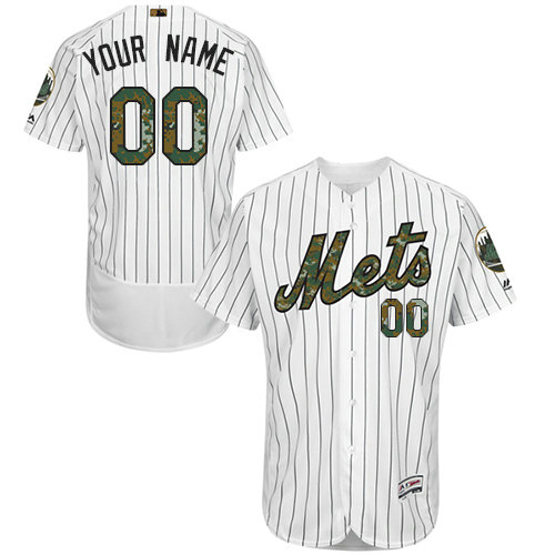 Custom New York Mets Authentic White 2016 Memorial Day Fashion Flex Base Jersey Custom New York Mets Authentic White 2016 Memorial Day Fashion Flex Base Jersey