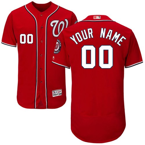 Custom Washington Nationals Red Flexbase Authentic Collection Jersey Custom Washington Nationals Red Flexbase Authentic Collection Jersey