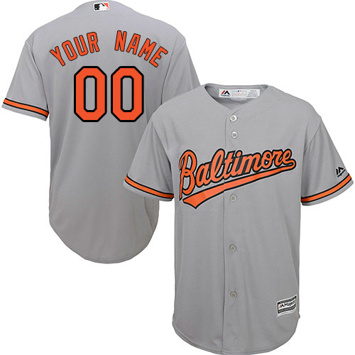 Custom Baltimore Orioles Replica Grey Road Cool Base Jersey Custom Baltimore Orioles Replica Grey Road Cool Base Jersey