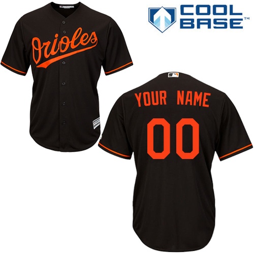 Custom Baltimore Orioles Authentic Black Alternate Cool Base Jersey Custom Baltimore Orioles Authentic Black Alternate Cool Base Jersey