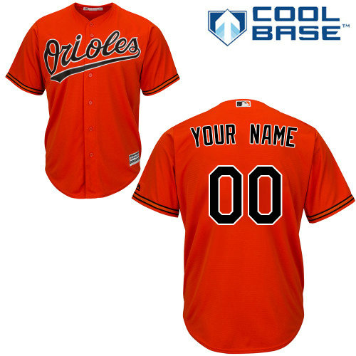 Custom Baltimore Orioles Authentic Orange Alternate Cool Base Jersey Custom Baltimore Orioles Authentic Orange Alternate Cool Base Jersey