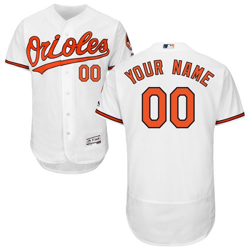Custom Baltimore Orioles White Flexbase Authentic Collection Jersey Custom Baltimore Orioles White Flexbase Authentic Collection Jersey