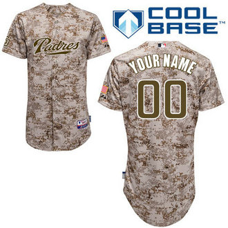 Youth Custom San Diego Padres Authentic Camo Alternate 2 Cool Base Jersey Youth Custom San Diego Padres Authentic Camo Alternate 2 Cool Base Jersey