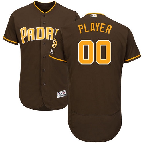 Custom San Diego Padres Authentic Brown Alternate Cool Base Jersey Custom San Diego Padres Authentic Brown Alternate Cool Base Jersey