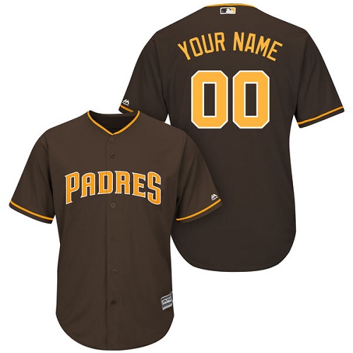 Custom San Diego Padres Replica Brown Alternate Cool Base Jersey Custom San Diego Padres Replica Brown Alternate Cool Base Jersey