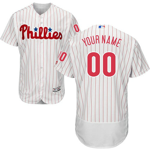Custom Philadelphia Phillies White Flexbase Authentic Collection Jersey