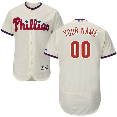 Custom Philadelphia Phillies Cream Flexbase Authentic Collection Jersey Custom Philadelphia Phillies Cream Flexbase Authentic Collection Jersey