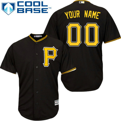 Custom Pittsburgh Pirates Authentic Black Alternate Cool Base Jersey Custom Pittsburgh Pirates Authentic Black Alternate Cool Base Jersey