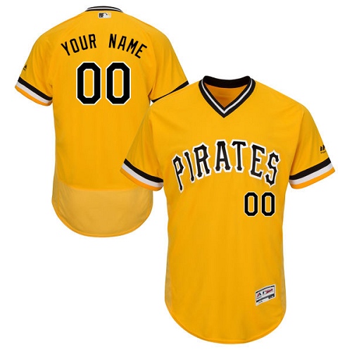 Custom Pittsburgh Pirates Gold Flexbase Authentic Collection Jersey Custom Pittsburgh Pirates Gold Flexbase Authentic Collection Jersey